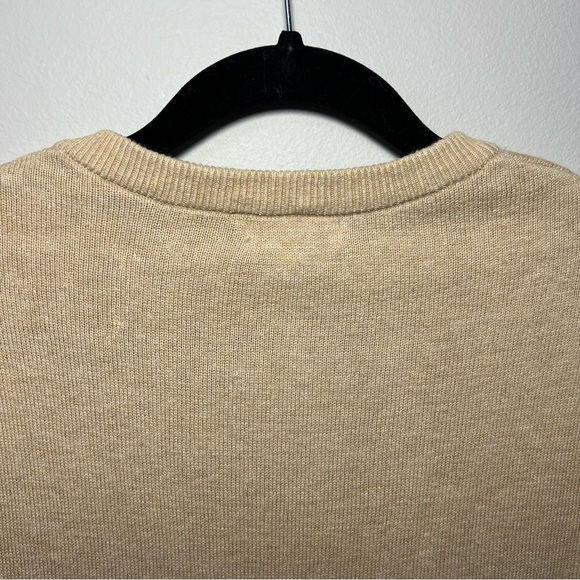 Merona Neutral Beige Tan High V Neck Wool Blend Sweater Men's Size M - Picture 7 of 10